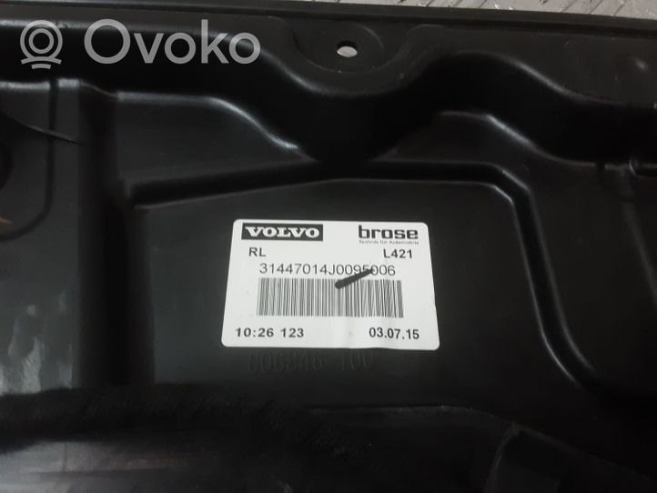 Volvo S60 Takaikkunan nostomekanismi ilman moottoria 31349204