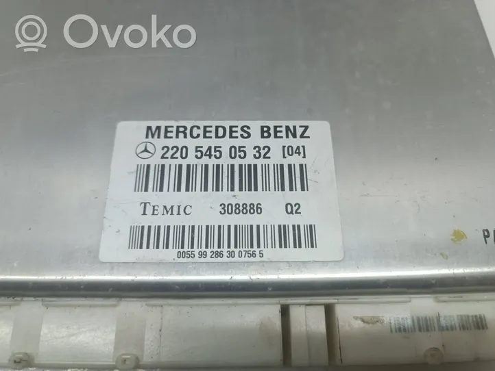 Mercedes-Benz S W220 Jousituksen ohjainlaite/moduuli 2205450532