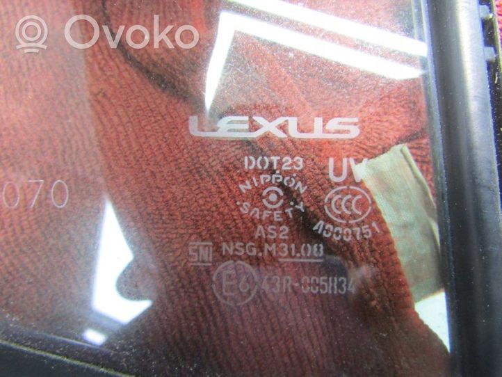 Lexus IS III XE30 Aizmugurējais virsbūves sānu stikls 