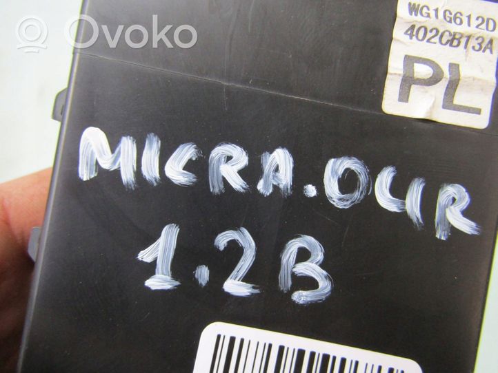 Nissan Micra Muut ohjainlaitteet/moduulit 402CB13A