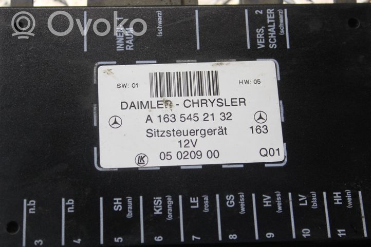 Mercedes-Benz ML W163 Sėdynės valdymo blokas a1635452132