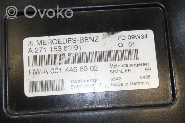 Mercedes-Benz SLK R171 Moottorin ohjainlaite/moduuli A2711536091