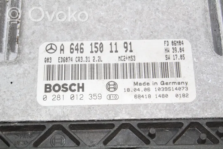 Mercedes-Benz Vito Viano W639 Moottorin ohjainlaite/moduuli A6461501191
