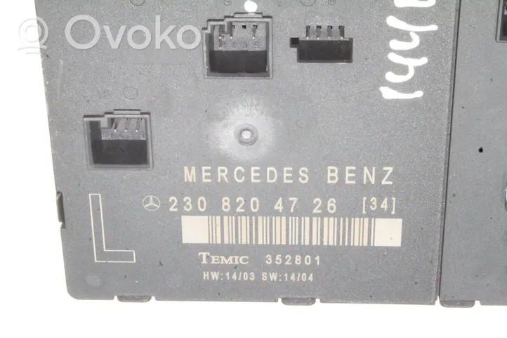Mercedes-Benz SL R230 Durų elektronikos valdymo blokas 2308204726