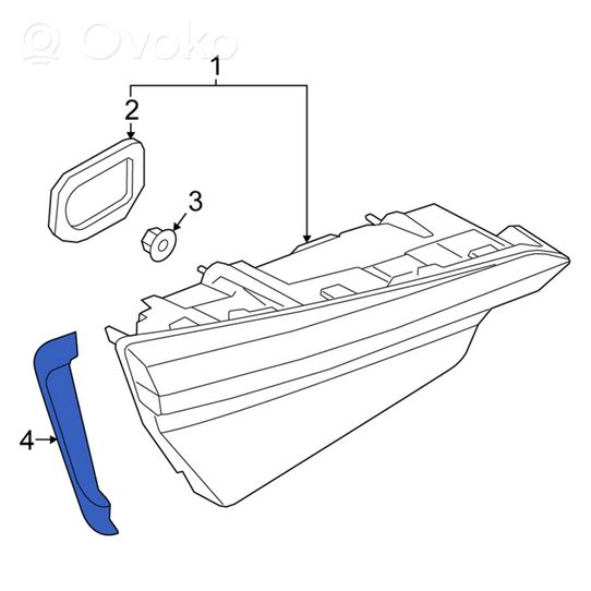 Audi A5 Moldura de la luz trasera/de freno 