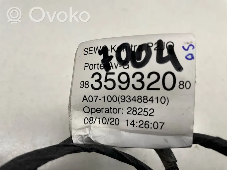 Opel Corsa F Wiązka przewodów drzwi przednich 93488410