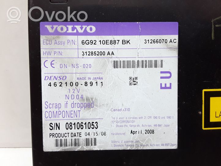 Volvo V70 Radio/CD/DVD/GPS-pääyksikkö 6G9210E887BK