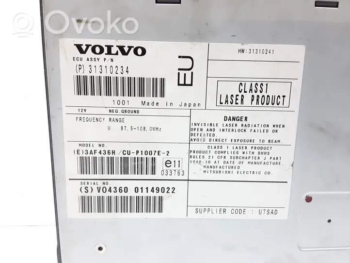 Volvo S40 Navigation unit CD/DVD player P31310234