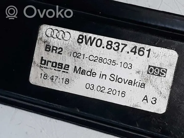 Audi A4 Allroad Elektryczny podnośnik szyby drzwi przednich 8W0837461