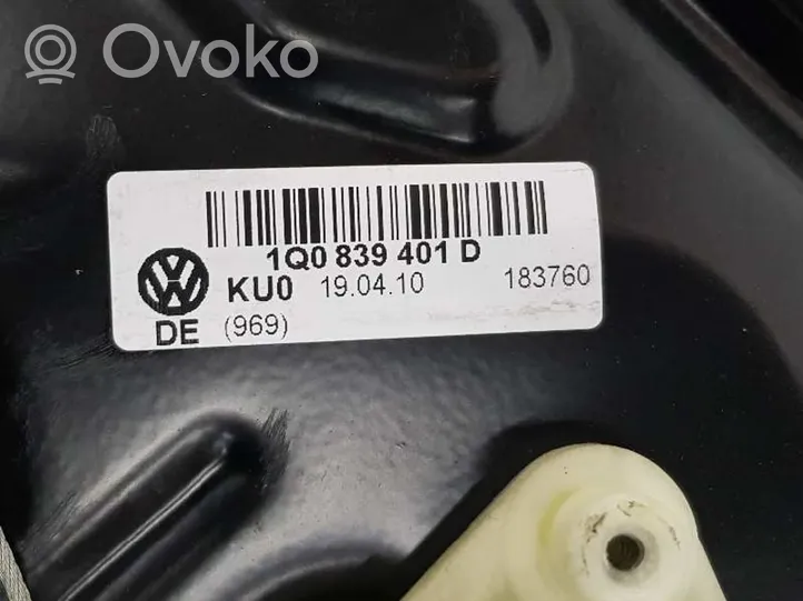 Volkswagen Eos Elektryczny podnośnik szyby drzwi tylnych 1Q0839401D