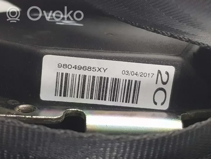 Citroen C-Elysée Pas bezpieczeństwa fotela tylnego środkowego 98049685XY