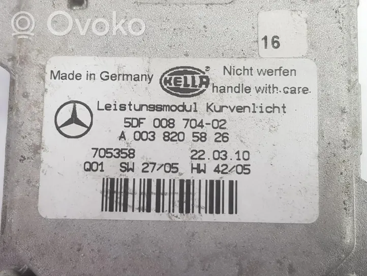 Mercedes-Benz ML W164 Unité de commande / module Xénon A0038205826