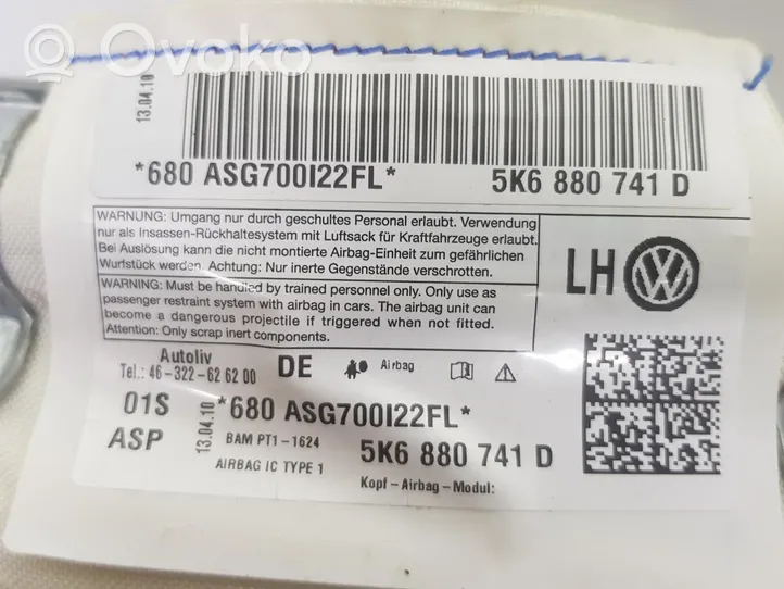 Volkswagen Golf VI Airbag da tetto 5K6880741D