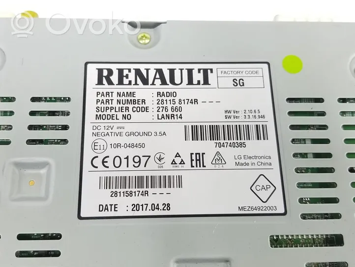 Renault Talisman Unité principale radio / CD / DVD / GPS 281158174R