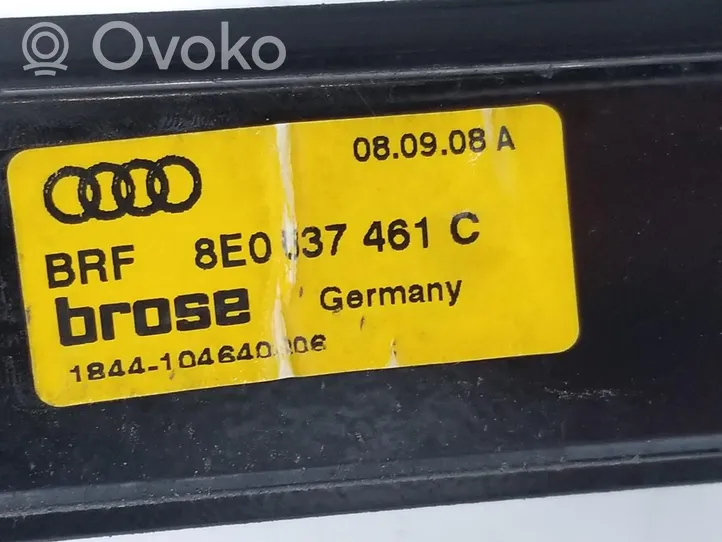 Audi A4 S4 B6 8E 8H Etuoven ikkunan nostin moottorilla 8E0837461C
