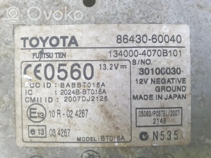 Toyota Land Cruiser J20 J20u Radija/ CD/DVD grotuvas/ navigacija 8643060040