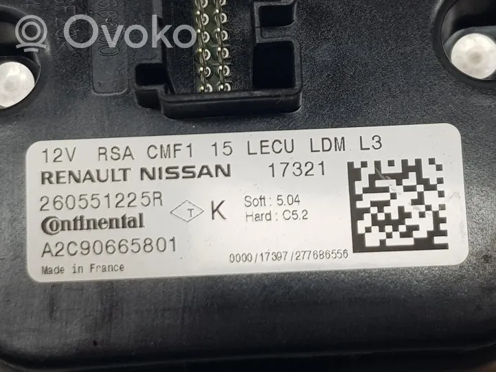 Renault Megane IV Xenon-valojen ohjainlaite/moduuli 260551225R