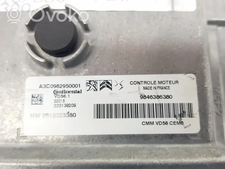 Opel Mokka X Calculateur moteur ECU 9846386380