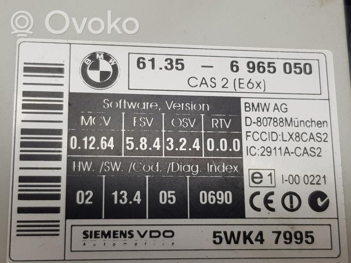 BMW 6 E63 E64 Muut ohjainlaitteet/moduulit 61356965050