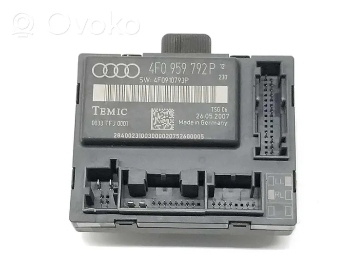 Audi A6 Allroad C6 Unité de commande / module de verrouillage centralisé porte 4F0959792P