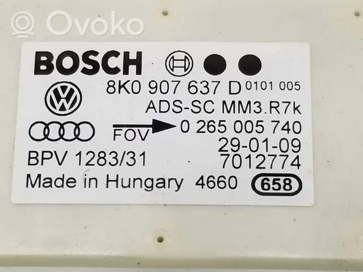 Audi A5 Vakaajan pitkittäiskiihtyvyystunnistin (ESP) 8K0907637D