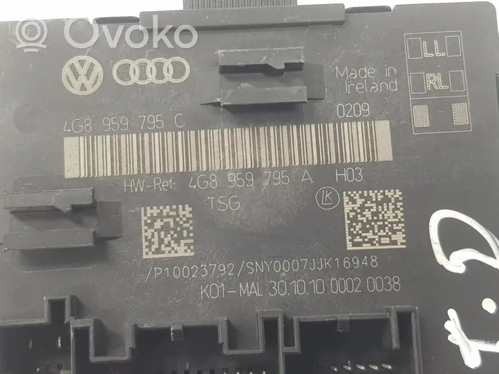 Audi A7 S7 4G Unidad de control/módulo del bloqueo de puertas 4G8959795C