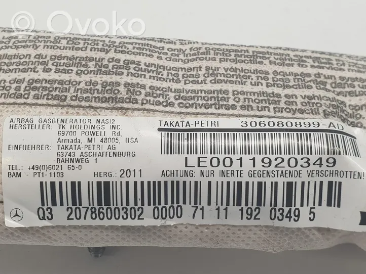 Mercedes-Benz C W204 Poduszka powietrzna Airbag drzwi przednich A2048606302