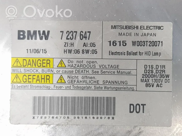 BMW 5 GT F07 Sterownik / moduł świateł Xenon 63117237647