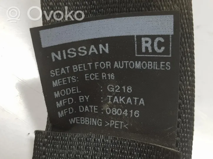 Nissan NP300 Keskipaikan turvavyö (takaistuin) 888544KJ0A