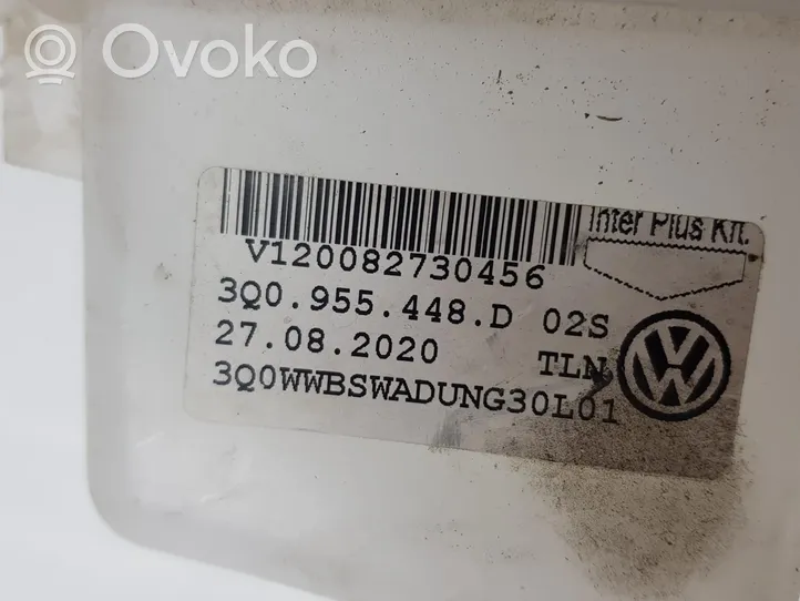 Volkswagen PASSAT B8 Zbiornik płynu do spryskiwaczy szyby przedniej / czołowej 3Q0955448D