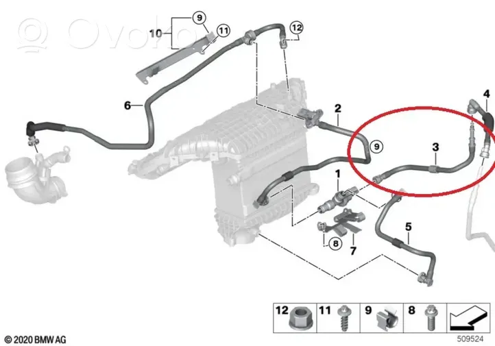 BMW M3 G80 Linea/tubo/manicotto combustibile 