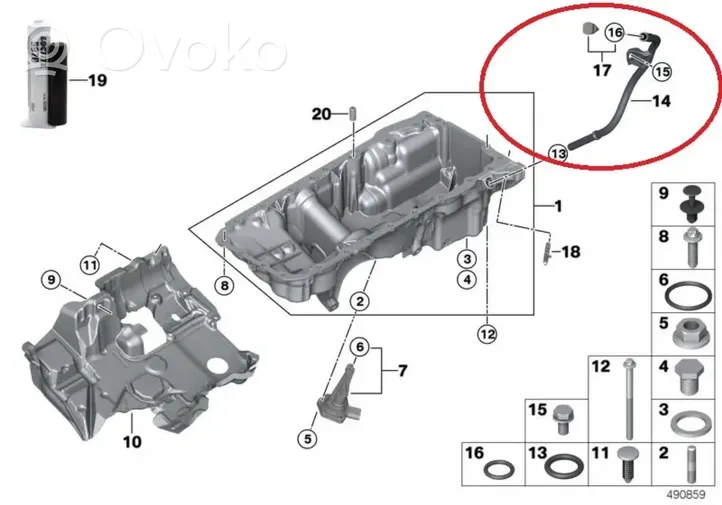 BMW 7 G11 G12 Bagnet poziomu oleju 