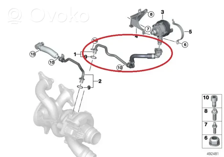 BMW 7 G11 G12 Tuyau de refroidissement d'huile 