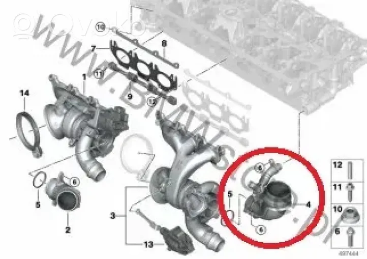 BMW M3 G80 Tubi/tubi di raffreddamento del motore di un'auto elettrica 