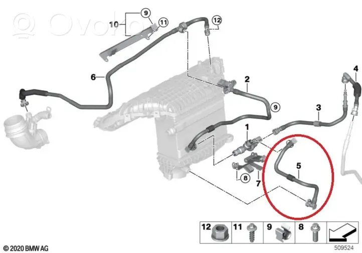 BMW M3 G80 Tuyau depression pompe à vide 