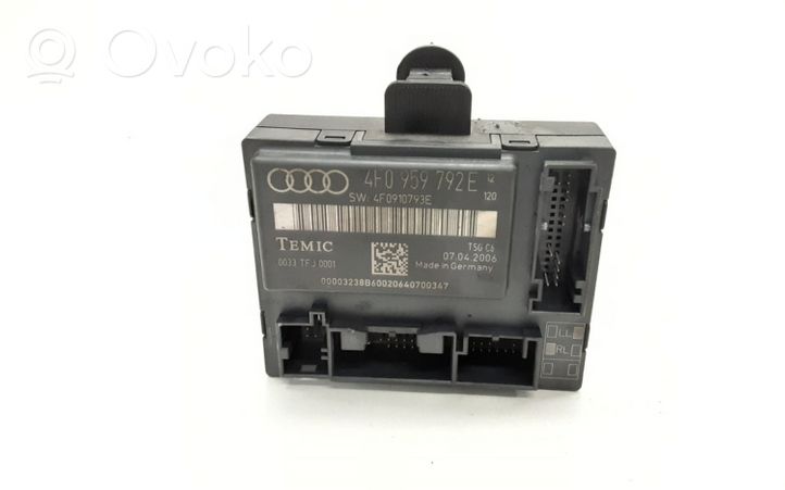 Audi A6 S6 C6 4F Durų elektronikos valdymo blokas 4F0959792E