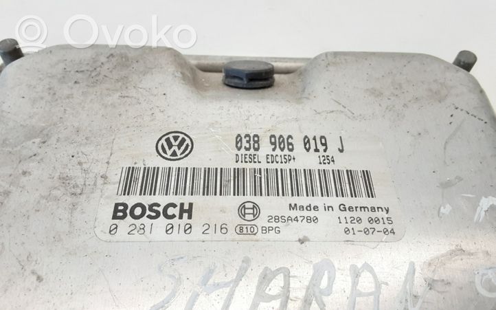 Volkswagen Sharan Sterownik / Moduł ECU 038906019J