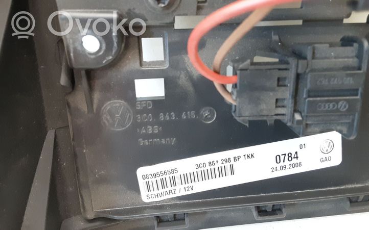 Volkswagen PASSAT B6 Panel gniazda zapalniczki tylnej tunelu środkowego 3C0863615