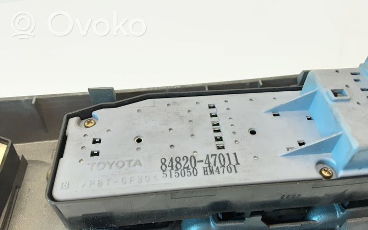 Toyota Prius (XW20) Interruttore di controllo dell’alzacristalli elettrico 8482047011