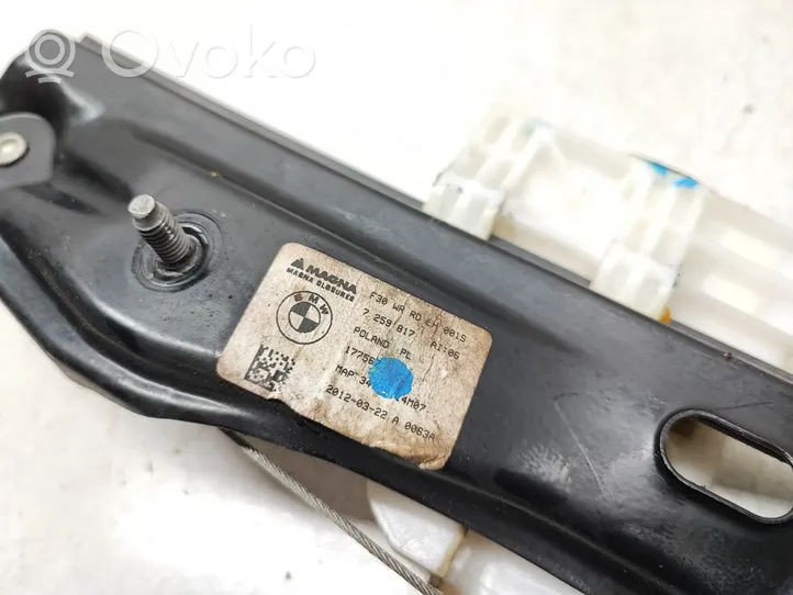 BMW 3 F30 F35 F31 Mécanisme lève-vitre de porte arrière avec moteur 7259817