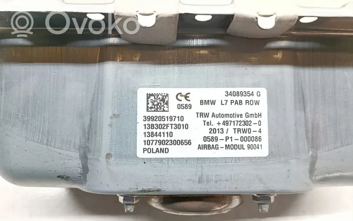 BMW 3 F30 F35 F31 Airbag de passager 34089354G