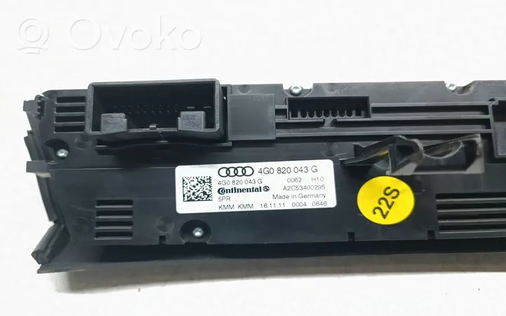 Audi A6 S6 C7 4G Centralina del climatizzatore 4G0820043G