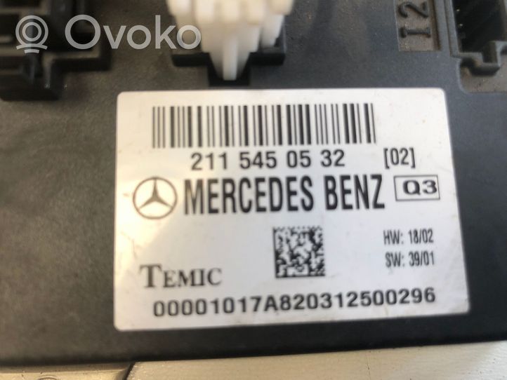 Mercedes-Benz E W211 Muut ohjainlaitteet/moduulit 2115450532