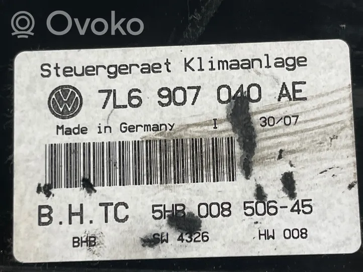Volkswagen Touareg I Oro kondicionieriaus/ klimato/ pečiuko valdymo blokas (salone) 7L6907040AE