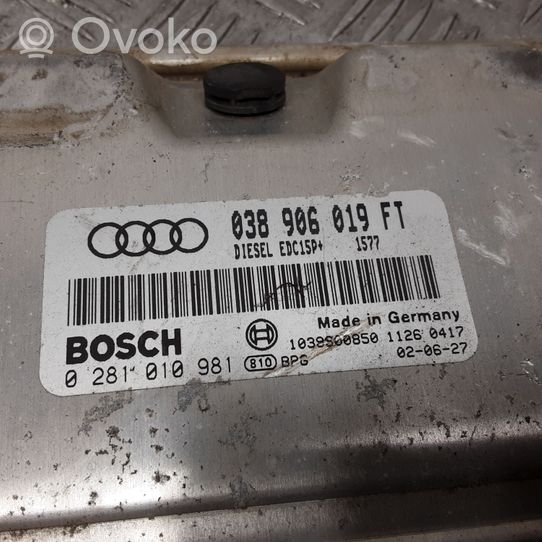 Audi A3 S3 8L Dzinēja vadības bloks 038906019FT