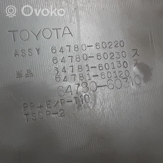 Toyota Land Cruiser (J120) Apmušimas galinių durų (obšifke) 6478160130