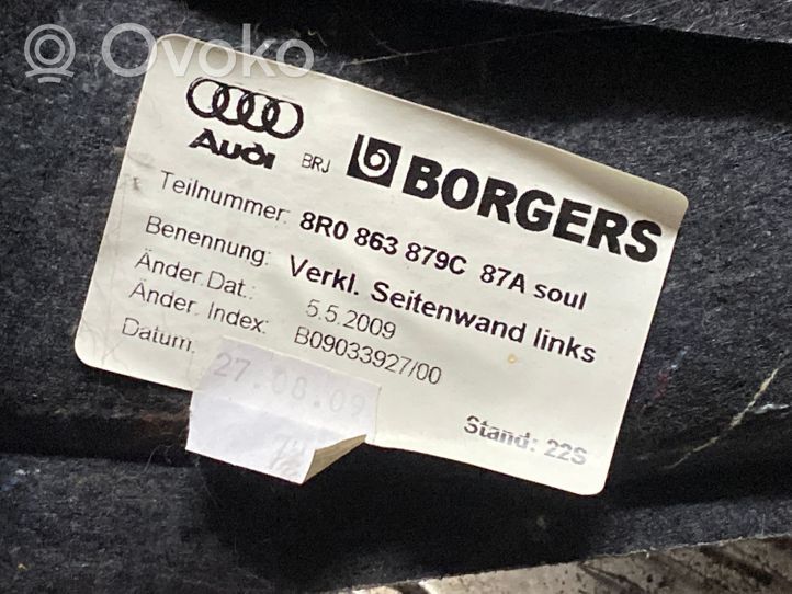 Audi Q5 SQ5 Apatinis, bagažinės šono, apdailos skydas 8R0863879C