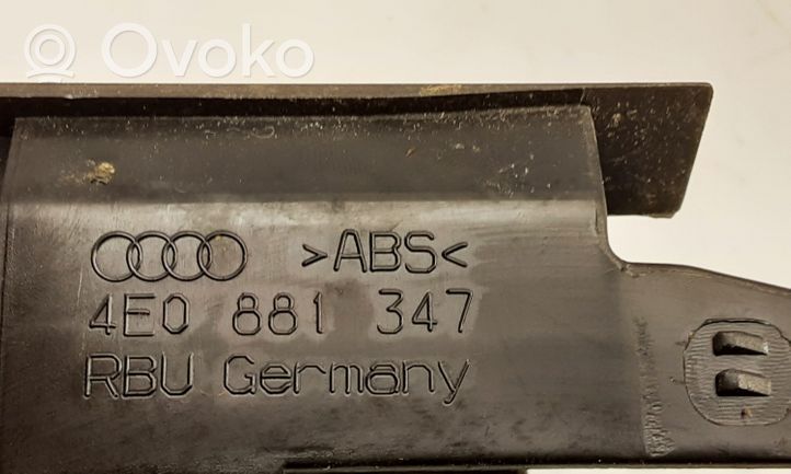 Audi A8 S8 D3 4E Etumatkustajan istuimen kiskon lista 4E0881347