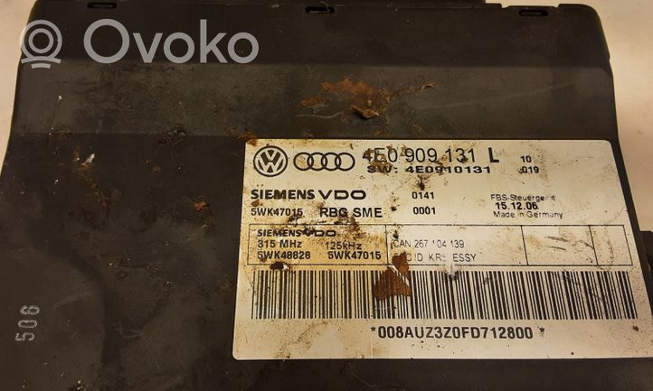 Audi A8 S8 D3 4E Module de contrôle sans clé Go 4E0909131L