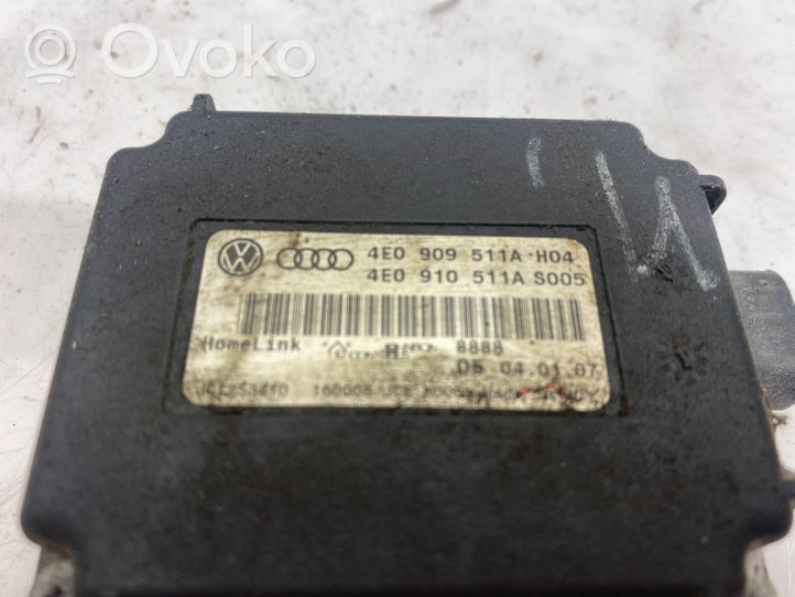 Audi A8 S8 D3 4E Włącznik bramy garażowej 4E0909511A